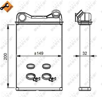 Heat Exchanger, interior heating EASY FIT 54292