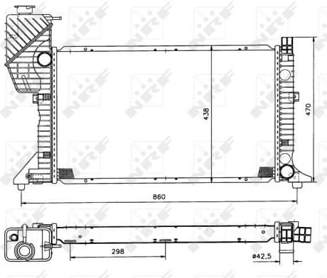 Radiator, engine cooling EASY FIT 50558