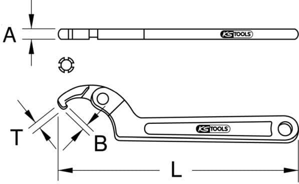 Hook Spanner with Joint 517.1320 - image 3