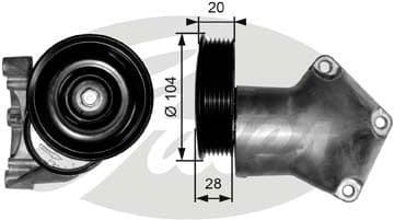 Belt Tensioner, V-ribbed belt DriveAlign™ T38202