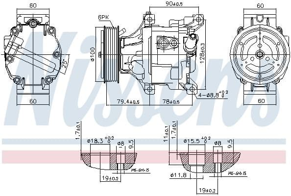 Compressor, air conditioning ** FIRST FIT ** 89324