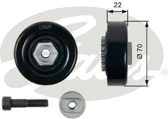 Tensioner Pulley, V-ribbed belt DriveAlign™ T36408