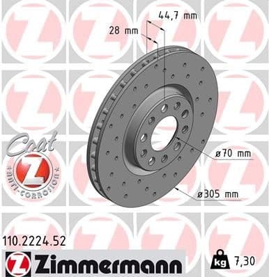 Brake Disc SPORT BRAKE DISC Z 110.2224.52