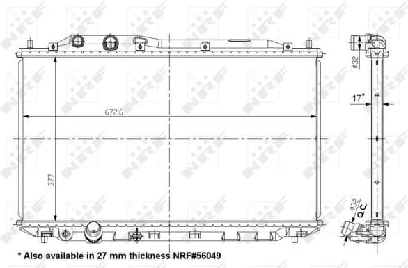 Radiator, engine cooling EASY FIT 56050