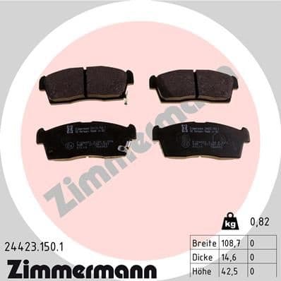Brake Pad Set, disc brake 24423.150.1