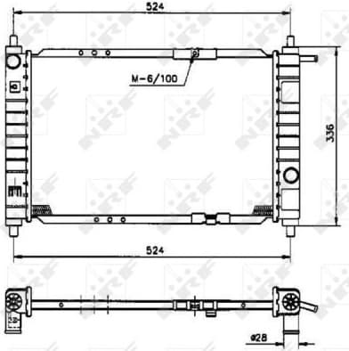 Radiator, engine cooling 53250