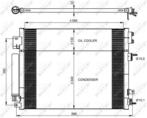 Condenser, air conditioning EASY FIT 350088