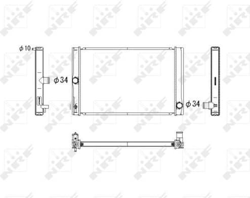 Radiator, engine cooling 53764