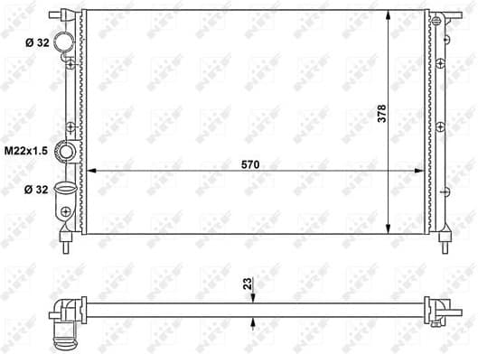 Radiator, engine cooling 58852