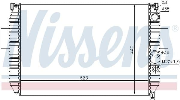 Radiator, engine cooling 61975