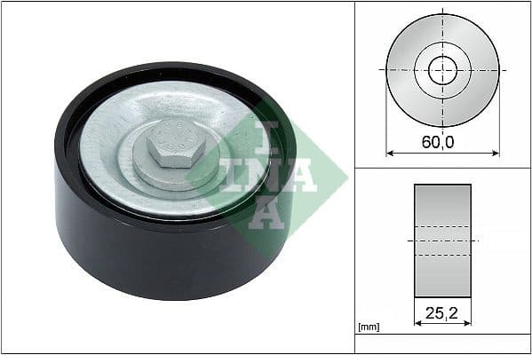 Deflection/Guide Pulley, V-ribbed belt 532071510