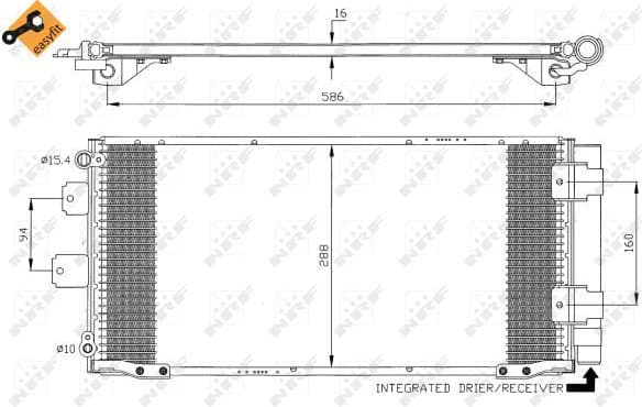 Condenser, air conditioning EASY FIT 35436