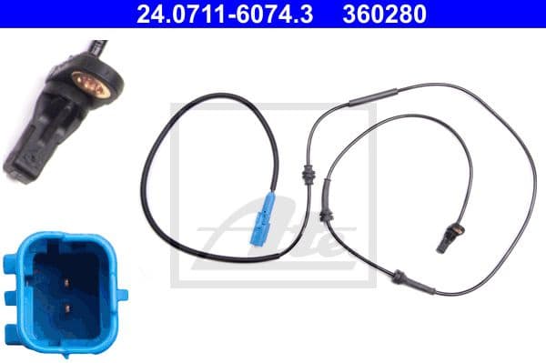 Sensor, wheel speed 24.0711-6074.3