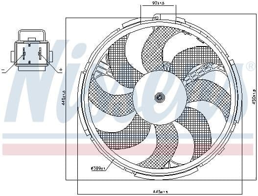Fan, engine cooling 85036