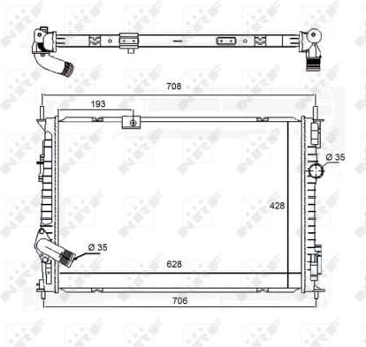 Radiator, engine cooling 58455