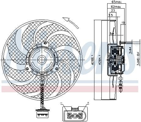 Fan, engine cooling 85541