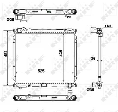 Radiator, engine cooling 50448
