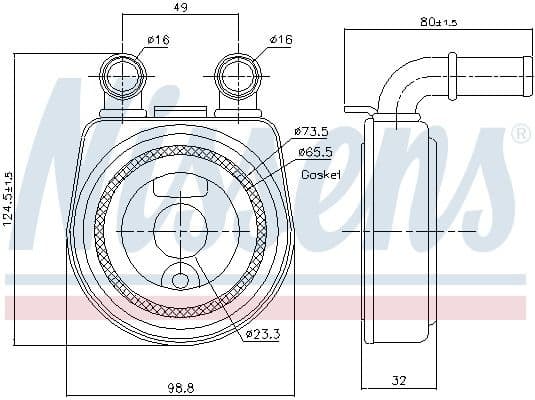 Oil Cooler, engine oil ** FIRST FIT ** 90701
