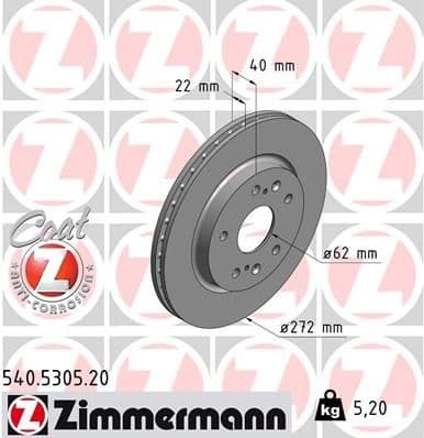 Brake Disc COAT Z 540.5305.20