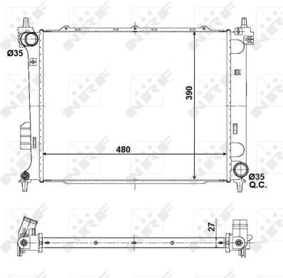 Radiator, engine cooling EASY FIT 56057