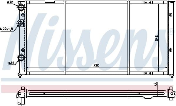 Radiator, engine cooling 652491