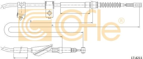 Cable Pull, parking brake 17.4211