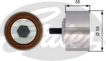 Deflection Pulley/Guide Pulley, timing belt PowerGrip™ T42121