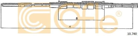 Cable Pull, parking brake 10.740