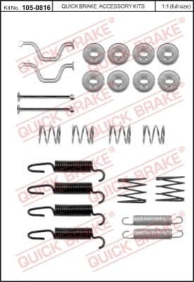 Brake shoes accessory kit 105-0816