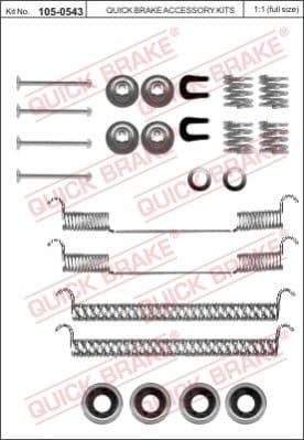 Accessory Kit, brake shoes 105-0543