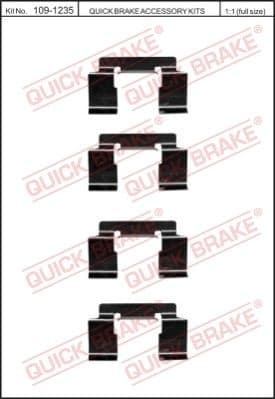 Accessory Kit, disc brake pad 109-1235