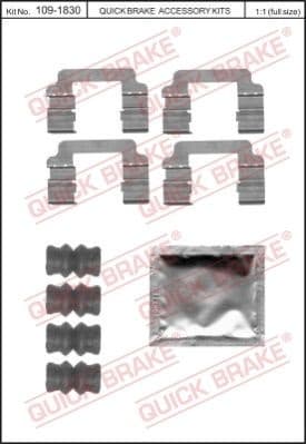 Brake pads accessory kit 109-1830
