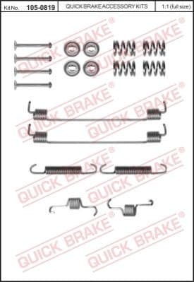 Brake shoes accessory kit 105-0819