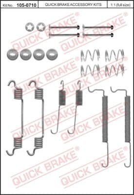 Brake shoes accessory kit 105-0710