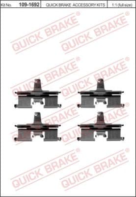 Accessory Kit, disc brake pad 109-1692