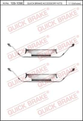 Brake pads accessory kit 109-1096