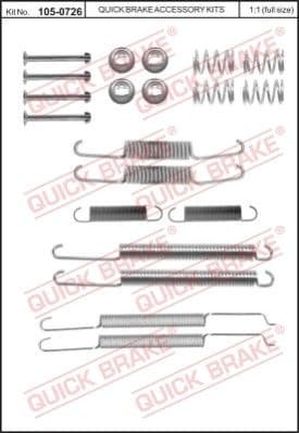 Accessory Kit, brake shoes 105-0726