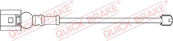 Warning Contact, brake pad wear WS0230A