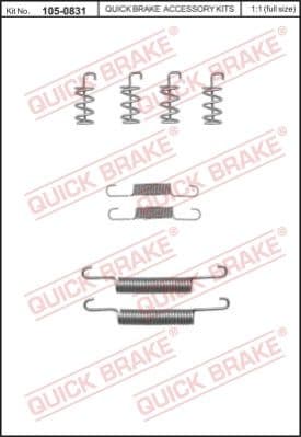 Brake shoes accessory kit 105-0831