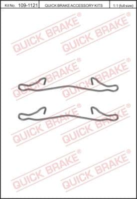 Brake pads accessory kit 109-1121