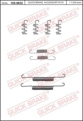 Brake shoes accessory kit 105-0832