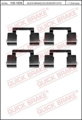 Accessory Kit, disc brake pad 109-1609