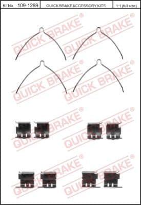 Brake pads accessory kit 109-1289