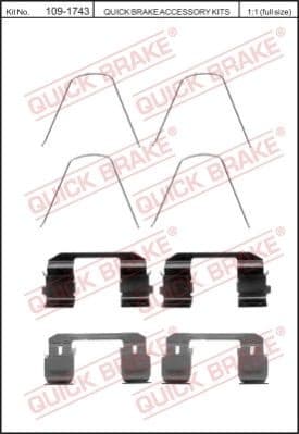 Brake pads accessory kit 109-1743