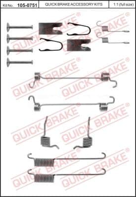 Brake shoes accessory kit 1050751