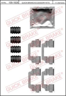 Accessory Kit, disc brake pad 109-1828