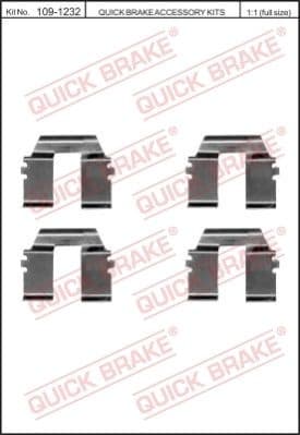 Brake pads accessory kit 109-1232