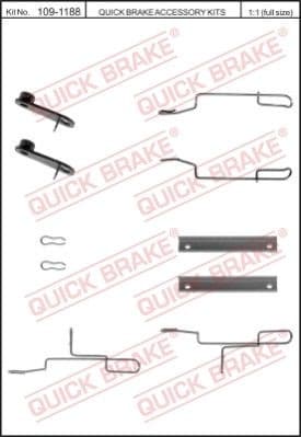 Accessory Kit, disc brake pad 109-1188