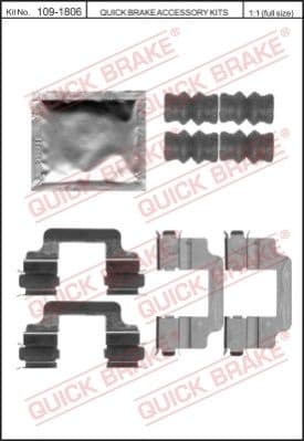 Accessory Kit, disc brake pad 109-1806