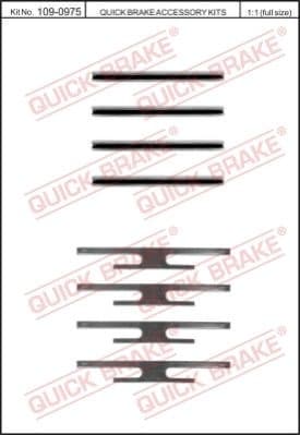 Accessory Kit, disc brake pad 109-0975